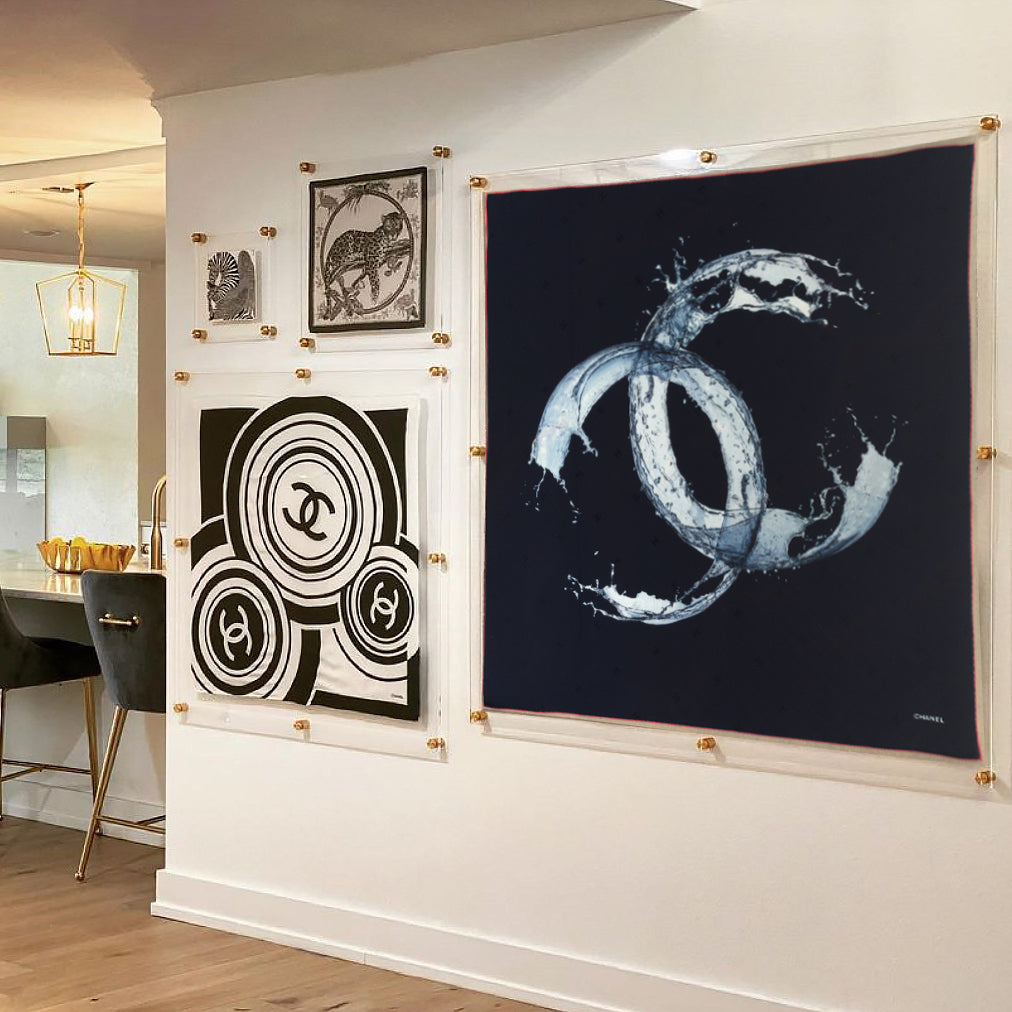 36x36" Floating Clear Acrylic Scarf Frame (Frame Size 40x40") - Image 4
